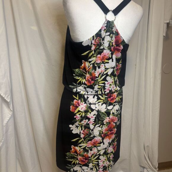 White House Black Market Floral Halter Dress Womens Designer Sleeveless NWOT - Picture 5 of 9